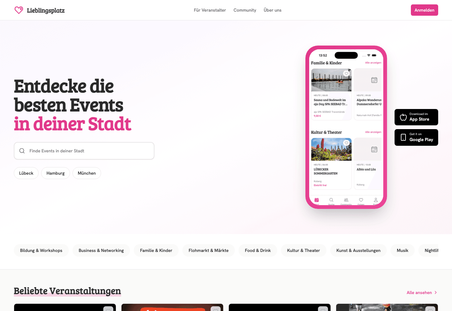 Lieblingsplatz.app — App · Plattform